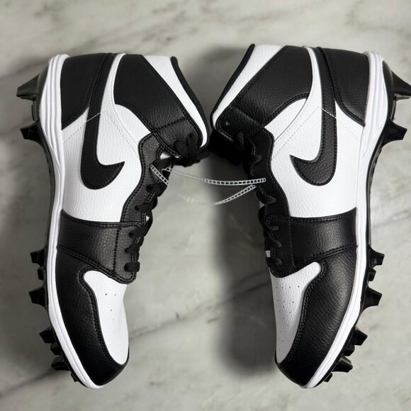 Jordan 1 TD Cleat 2023 Mid Black White Size 12 - | NWOB - Picture 7 of 10